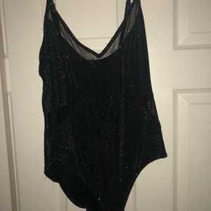 Black glitter bodysuit